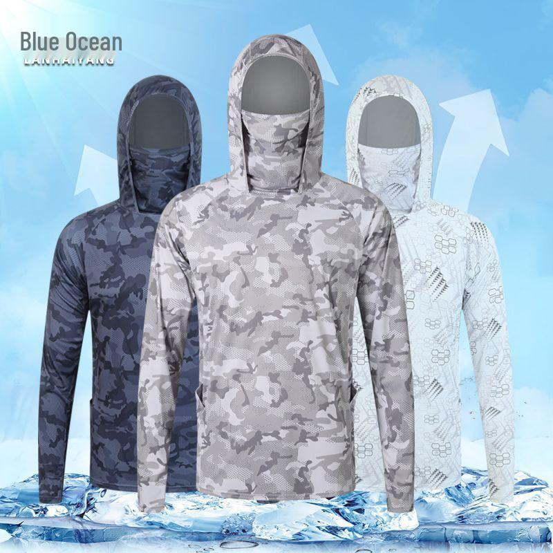 Men's Camouflage Sun-Protective Quick-Dry Ice Silk Fishing Apparel