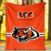 Cincinnati Bengals LOGO printed throw blanket—soft,warm;versatile blanket for all seasons—perfect as &air-conditioning throw,nap blanket