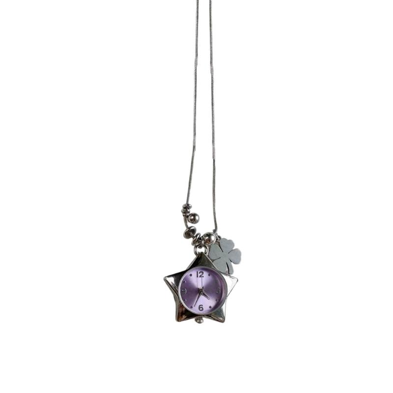 Trendy Four Leaf Symbol Necklace for Everyday Wear Stainless Steel Neckwear Jewelry Gift with Lucky Charm Design