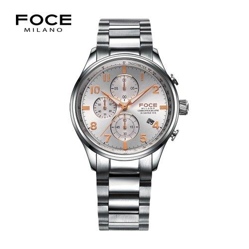 

[FOCE] FOCE 43mm Chronograph Men s Metal Watch FM7530WRG FREE