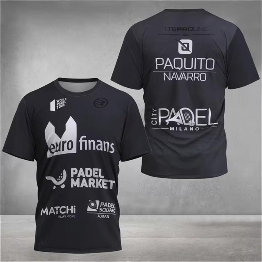 Herren Trend Padel T-Shirt Element Print Muster Ultra-dünn Kurzarm Herrenmode Tennis Atmungsaktiv Boutique Fitness Top