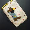 Cute Dog Embroidered Cosmetic Bag Women Canvas Makeup Bag Portable Zipper Toiletry Organizer Travel Storage Pouch