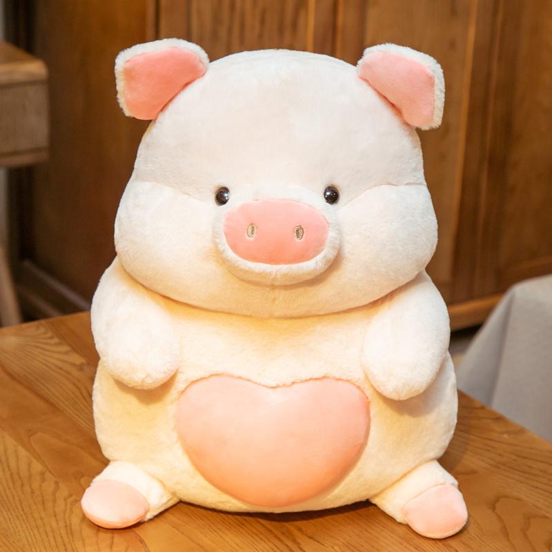 

Non-Toxic 25/35/45Cm Pink Doll Stuffed Sitting Lovely Pig Plush Toy Say Love Valentines Day Present 25cm
