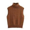 2024 Herbst Europäischer & Amerikanischer Damen Stehkragen Strick Tanktop