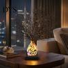Creative Gift for Home Tree of Life Resin Night Light, Colorful Gemstone Mosaic LED Table Lamp with Solid Wood Base Base, Vintage Art Desktop