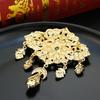 Sunspicems Elegent Crystal Women Brooch Morocco Jewelry Gold Arabic Caftan Hijab Brooch Pins Flower Bride Wedding Bijoux