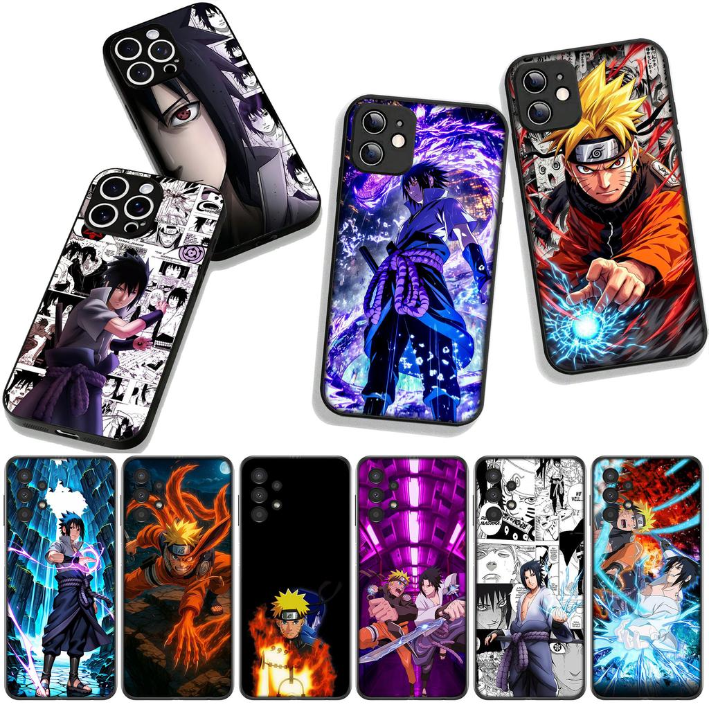 Kreslený obal na telefon Naruto Uchiha Sasuke pro Apple iPhone 16 15 14 Plus 13 12 Mini 17 Pro Max + ProMax 16E Air 16+ Pouzdro
