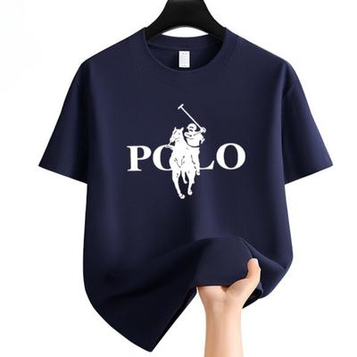 Summer Fashion Men's Clothes Business Casual Short-sleeved T-shirt Loose Versatile Crew Neck Top Breathable Cotton T-shirt