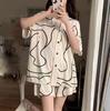 Cardigan Short Sleeve Shorts Pajama Set Girls Summer Kimono Sweet Cute Panda Can Wear Loungewear