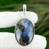Natural Labradorite Gemstone Jewelry 925 Sterling Silver Pendant For Women