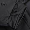 Winter Cotton Coat Down Neck Protection Stand Collar Padded Hooded with Pockets Jacket Zip-up Parka Windproof Heat Retention Daily Cold Weather