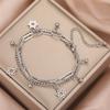 My Shape Star of David Bracelets Adjustable 2 Layers Hand Chain Stainless Steel Link Chain Hexagram Je Jewelry Israel Gifts