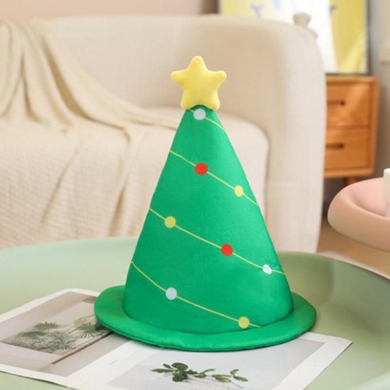 Portable Holiday Christmas Tree Costume Hat with Festival Ornament Comfort Fits for Parties Supplies Home Accessory