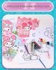 KPOP Witch Group DIY Coloring & Glitter Makeup Book with Sanrio Watercolor Set