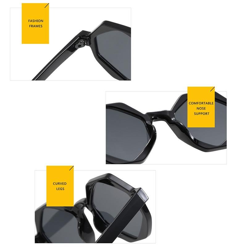 Polygon Retro Cat Eye Sunglasses Women Men High End Trend Sun Glasses Seaside Party Driving Glasses