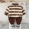 Kids Casual Long-Sleeve Set, Comfortable Daily Wear Outfits