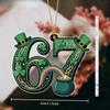  Lucky 67 Number Pendant - St. Day Acrylic Hanging Decor with Rainbow & Pot of Golden, Lucky for Irish, Spring Festival Gift Suitable For, Cafe, Bar