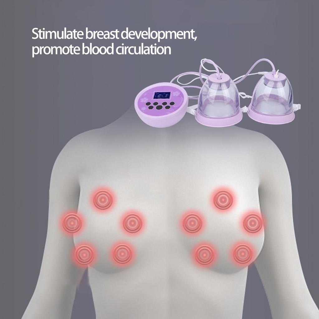 Elektrische Brustmassage zu Hause Unterdruckvibration Wiederaufladbare Brustmassage B-Cup