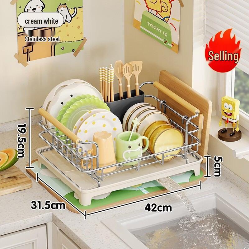 

Nordic Foldable Stainless Steel Dish Drying Rack