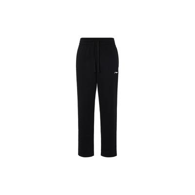 Thickened Warm Training Comfortable Straight Leg Knitted Sports Pants Men Bottoms Black AKLTD89-1