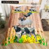 Farm Animals King Queen Duvet Cover Rooster Sheep Pig Cow Bedding Set Farmhouse Country Comforter Cover Polyester Quilt Cover