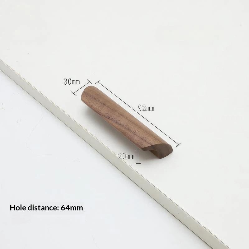 Minimalist Nordic Solid Wood Cabinet Handles Smooth Wooden Drawer Pulls for Wardrobe Closet Door Bedroom Furniture Upgrade