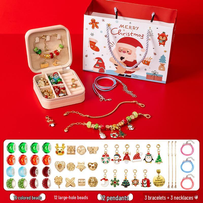 Girls' DIY Handmade Glass Bracelet Jewelry Gift Box for Birthdays & Christmas