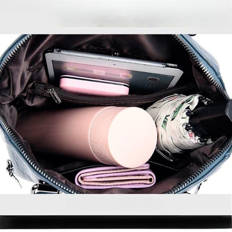 2022 New High Quality Leather Backpack Women Shoulder Bags Multifunction Travel Backpack School Bags for Girls