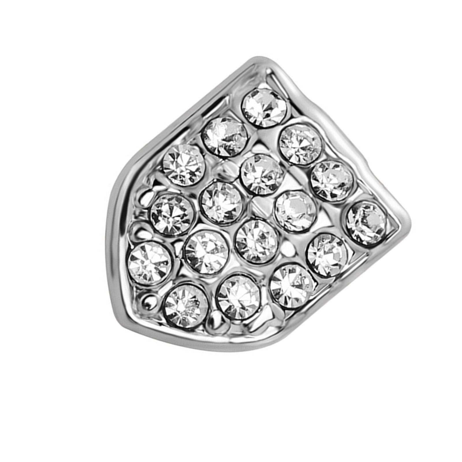 

Stylish Single Tooth Accessory with Zircon Detailing Sparkling Tooth Cover Suitable for Parties and Music Festivals срібний