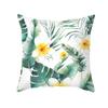 Summer Small Fresh Green Plant Print Pillowcase Peach Skin Green Leaf Home Sofa Pillowcase Bedroom Cushion