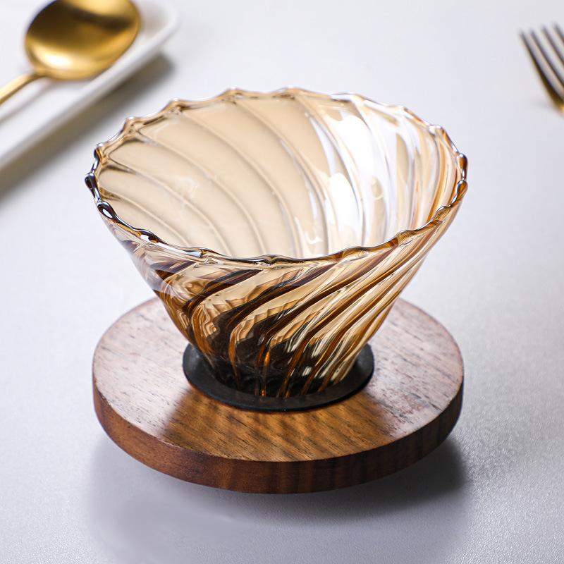 New Electroplated Champagne Color Cloud Pot Glass Coffee Pot V60 Coffee Filter Set Is Simple