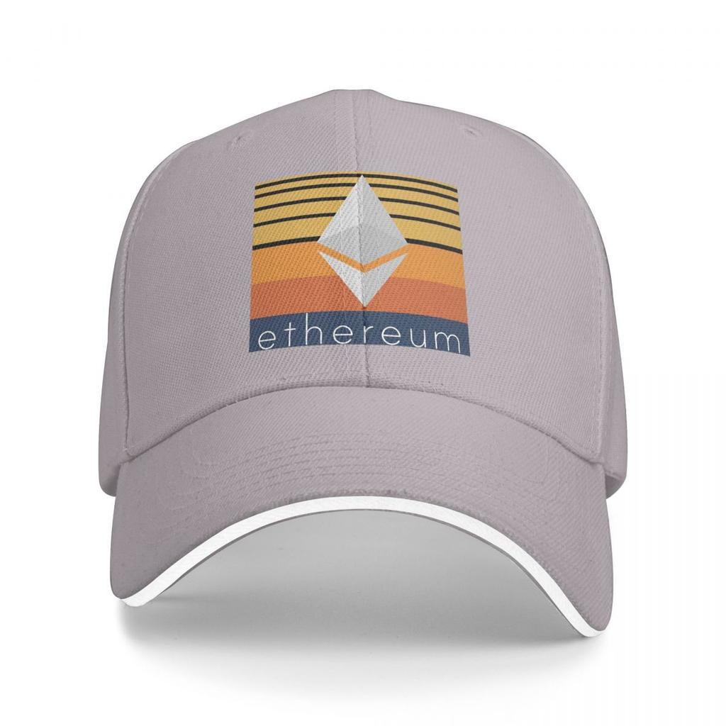Dark Ethereum Cryptocurrency Sunset Baseball Caps Snapback Baseball Hats Breathable Casual Casquette Outdoor Unisex