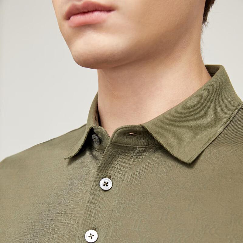 YOUNGOR Men's Summer Business Casual Short Sleeve Polo Shirt