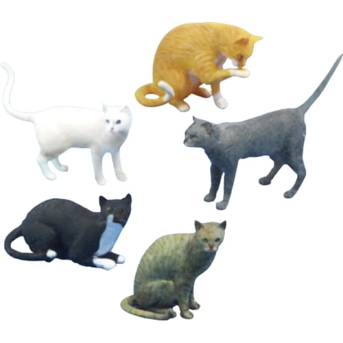 Passion Models 1/12 Scale Resin Kit (P35T-028) - Set of 5 Cats for Cat Lovers (Animals)
