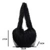 Fashion Artificial Fur Messenger Bag Autumn And Winter Personality Heart Shoulder Bag Girl Ladies Party Banquet Bags Woman New