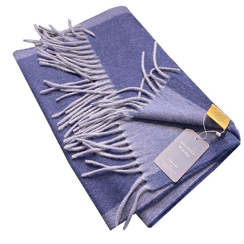 Selected 100 wool scarves women's unisex winter models new color matching warm wool scarves