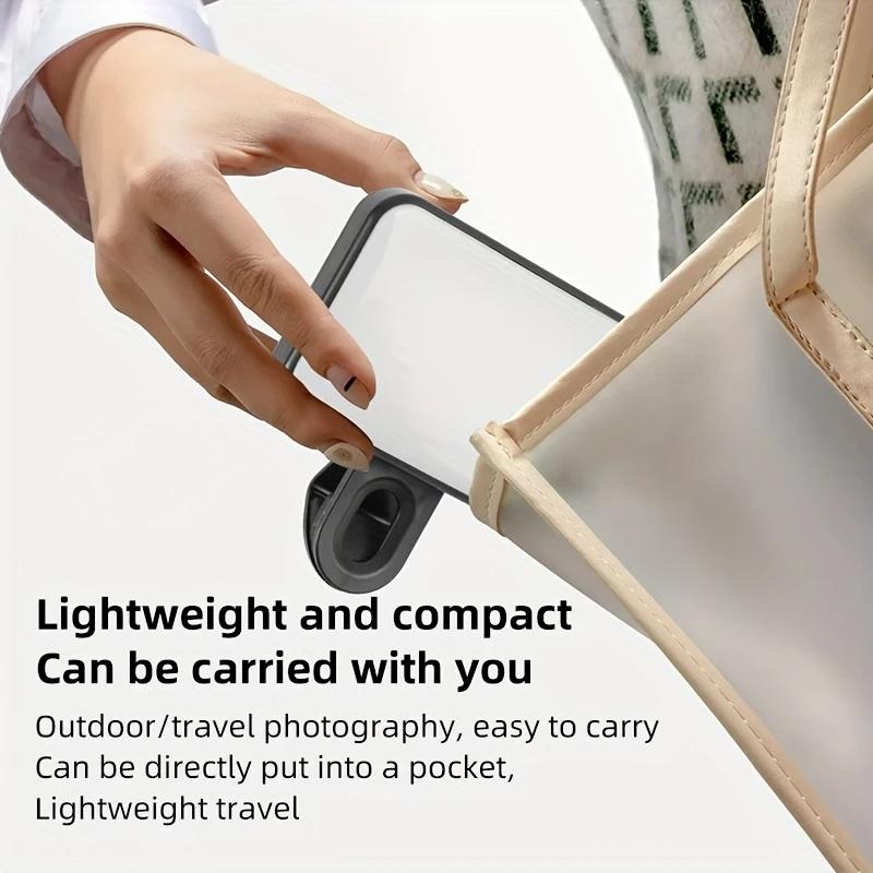 Portable Clip-On LED Fill Light - Small Adjustable Brightness And Angle, USB Rechargeable, Great For Selfies And Videos
