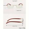 1 Pair of Modern Glasses with Frameless Rectangular Design Suitable for Business Leisure and Formal Occasions