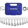 Combination Wrench Set, Stubby Wrench Set, Ratchet Wrench Set, Ratchet Spanner Set, 72 Gears, 12-Piece Set, Dual-Use Head, 8-19mm, for Assembl