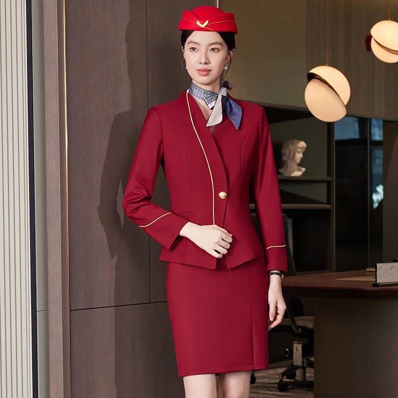 Set Uniforme Professionale da Donna per Assistenti di Volo & Personale Alberghiero