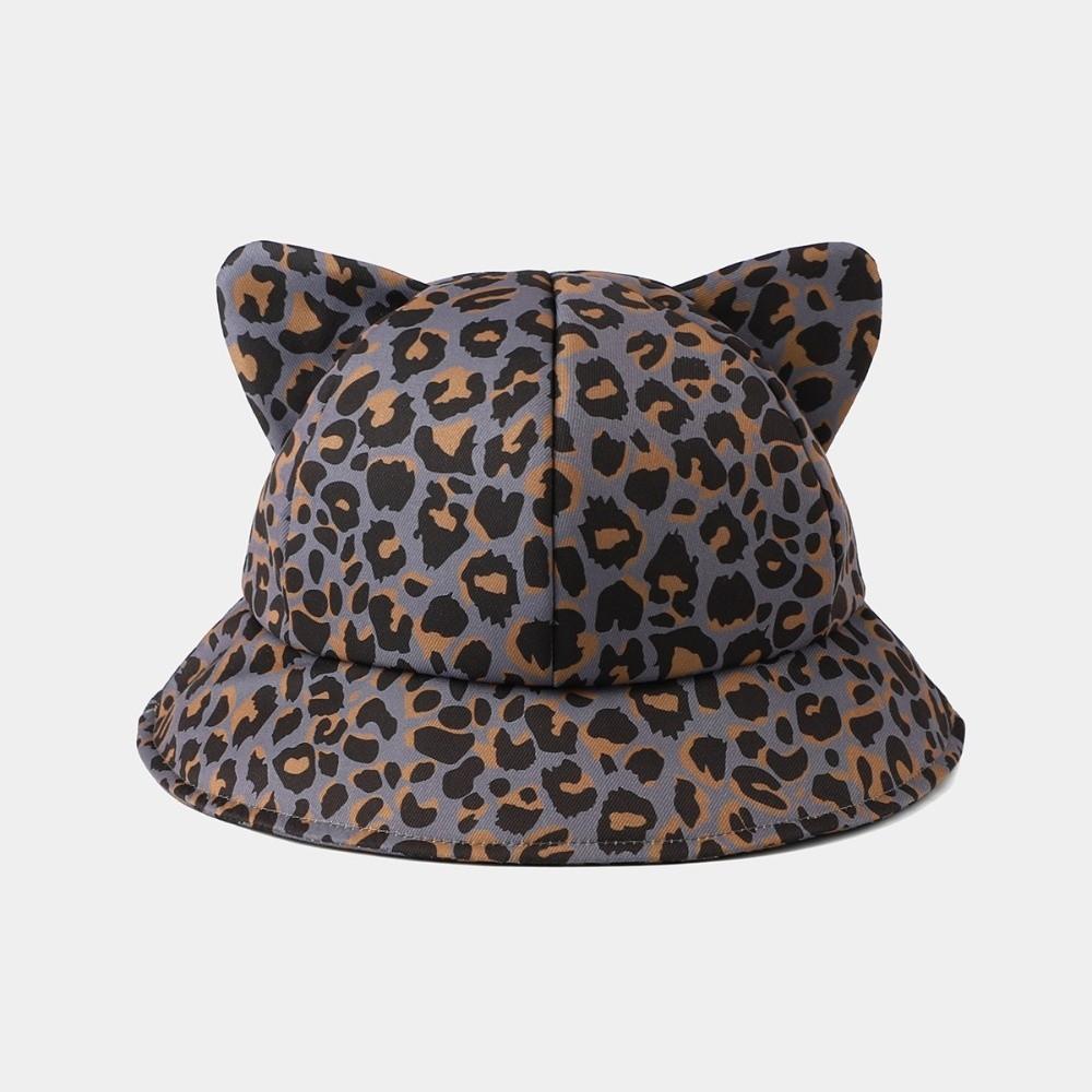 Cow/ Leopard Print Bucket Hat Wide Brim Fisherman Hats New Beach Hat Unisex C