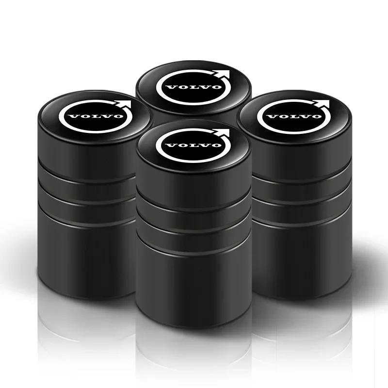 Car Wheel Tire Valve Caps Metal Stem Cover For Volvo Rdesign V90 XC40 V60 S60 V70 XC60 S90 Polestar XC90 V40 V50 AWD Accessory