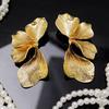 Gold Color Plated CCB  Statement Leaf Drop Earrings for Women Ginkgo Leaves Earring Fashion Jewelry Party Gifts
