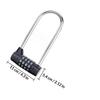 4 Digit Combination Padlock Resettable Lengthened Shackle Sturdy Metal Material Effective Anti Theft Safe Combination Padlock