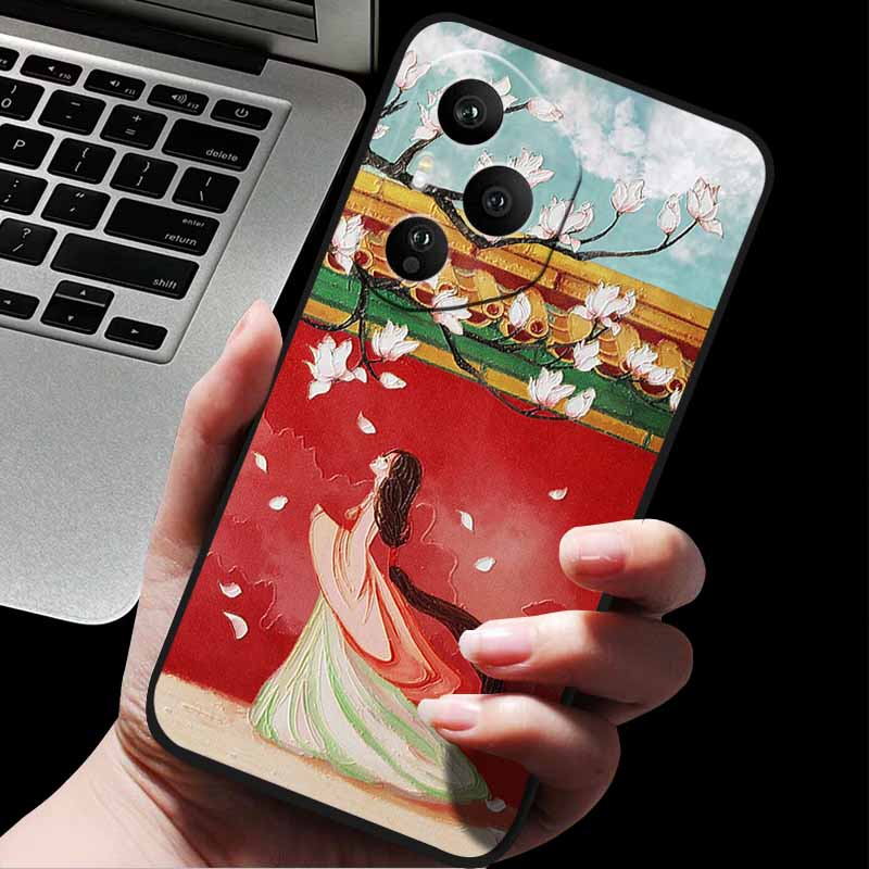 Emboss Case For Honor 400 / 400 Pro / 400 Lite 3D Relief Embossed Retro Silicone Back Cover For Honor 400 Pro 400 5G Soft Emboss