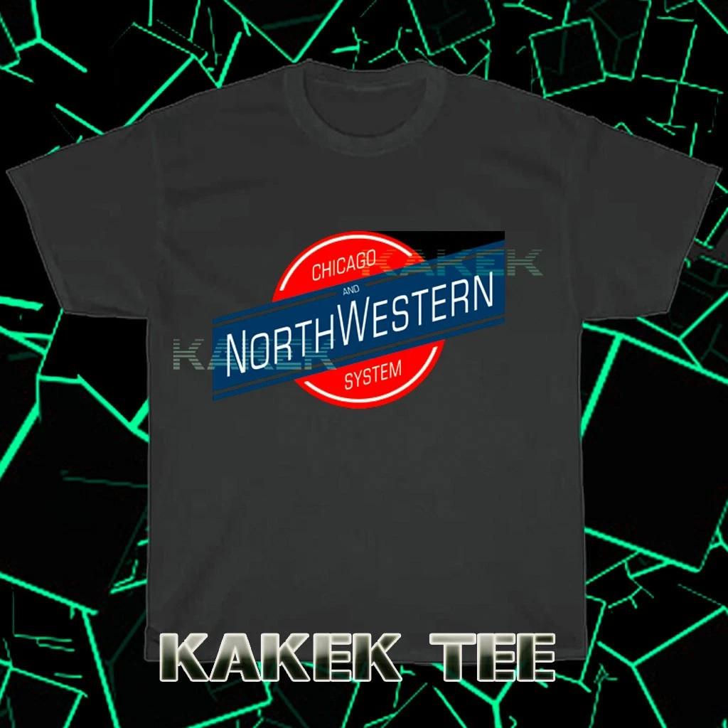 Логотип железнодорожной компании Chicago North Western Американская футболка Смешная Размеры от S до 5XL 4XL
