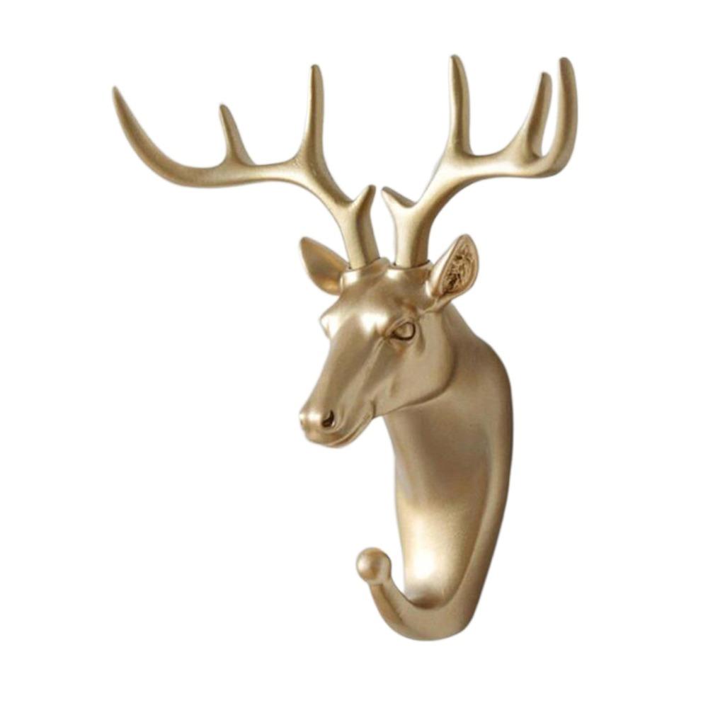 Wall Mounted Wall Hanging Decoration Resin Wall Keys Holder Animal Head Decorative Hook  Door