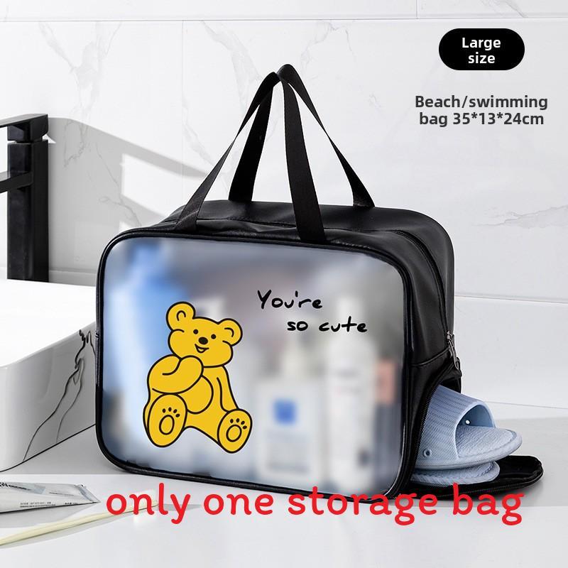 Modern Simple Pvc Cosmetic Organizer With Large Capacity For Home And Travel Use