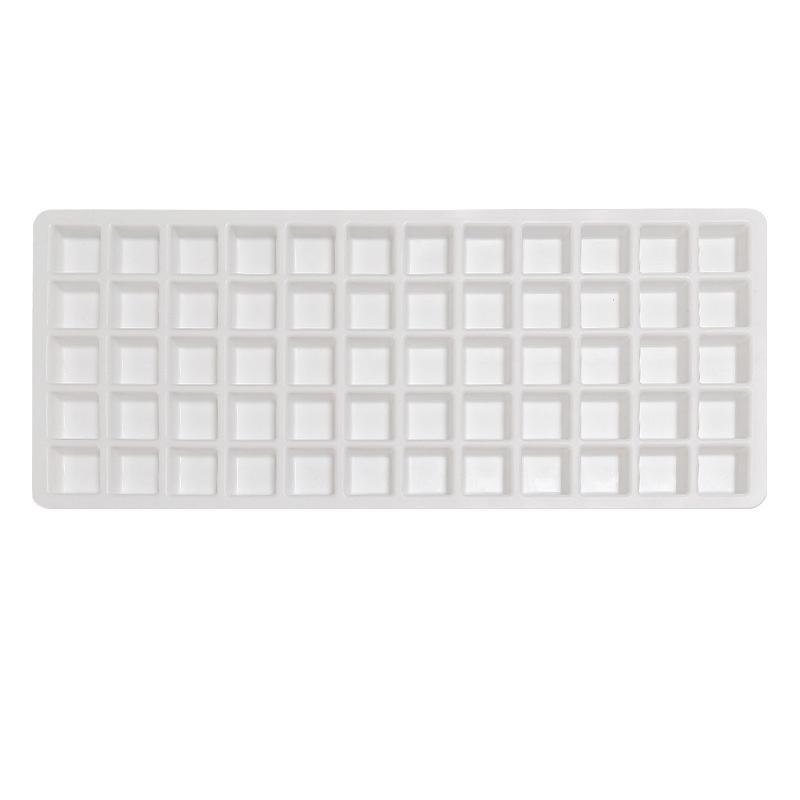 

60-Grid Silicone Square Ice Tray Resistant Easy-To-Clean Food Grade Ice Cube Mold Tray For Home Refrigerator And Bar Cocktails белый