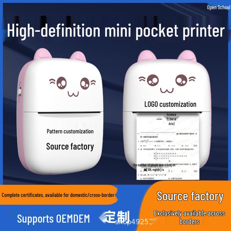 Portable Student Mini Thermal Printer for Photos & Labels